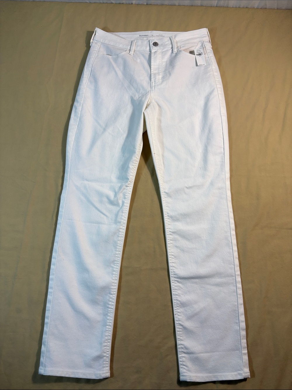 Old Navy Calla Lily White High-Waisted Wow Straight Ankle Jeans Size 10 NWT